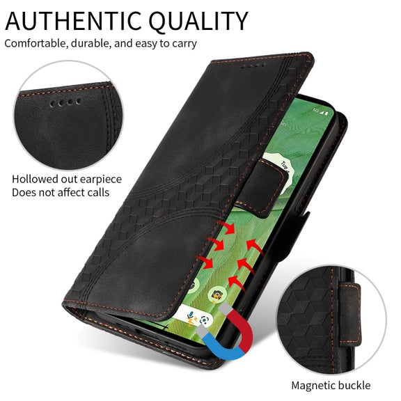 For Redmi K70 / K70 Pro Embossed Rhombus Starry Leather Phone Case(Black)