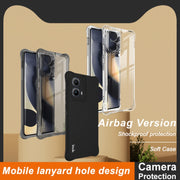 For Motorola Edge 2024 imak Shockproof Airbag TPU Phone Case(Transparent)