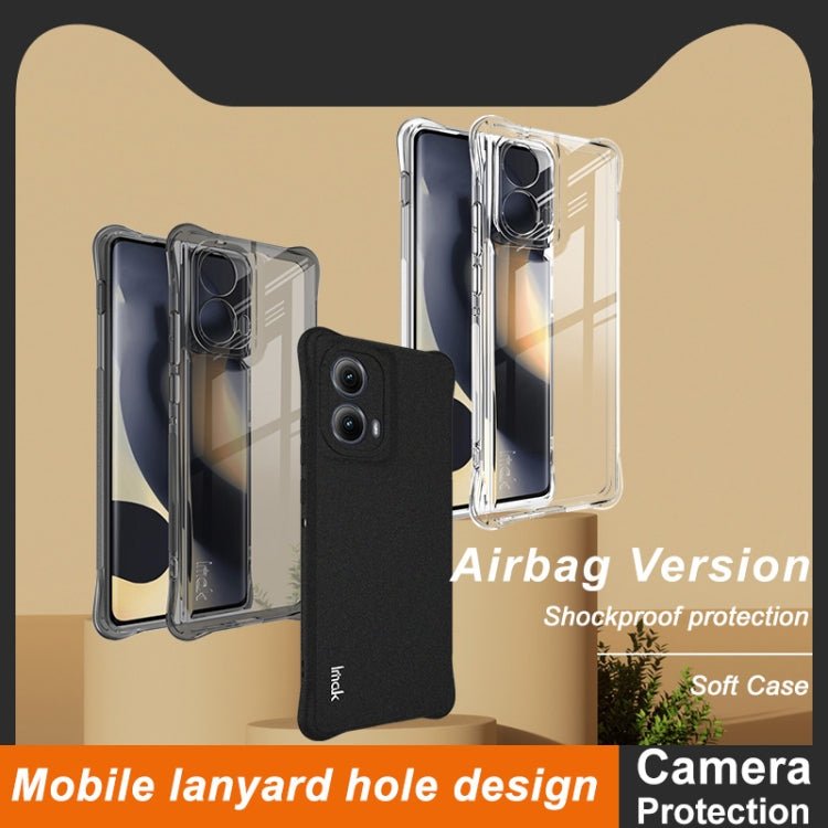 For Motorola Edge 2024 imak Shockproof Airbag TPU Phone Case(Transparent)
