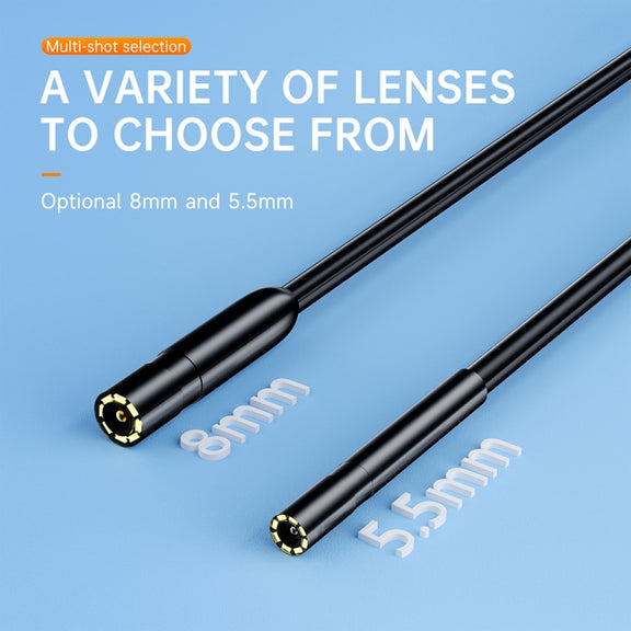 AN112 2 in 1 USB-C / Type-C + 8 Pin Interface 8mm HD Industry Endoscope, Length:3.5m Hard Tube