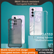 For OPPO Reno12 Pro Global IMAK Corrugated Texture Airbag TPU Phone Case(Transparent)