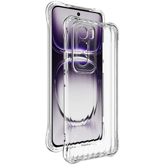 For OPPO Reno12 Pro Global IMAK Corrugated Texture Airbag TPU Phone Case(Transparent)