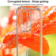 For OPPO Reno12 Pro Global IMAK Corrugated Texture Airbag TPU Phone Case(Transparent Black)