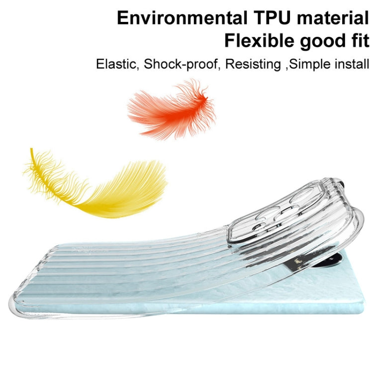 For OPPO Reno12 Pro Global IMAK Corrugated Texture Airbag TPU Phone Case(Transparent Black) - OPPO Cases by imak | Online Shopping South Africa | PMC Jewellery | Buy Now Pay Later Mobicred