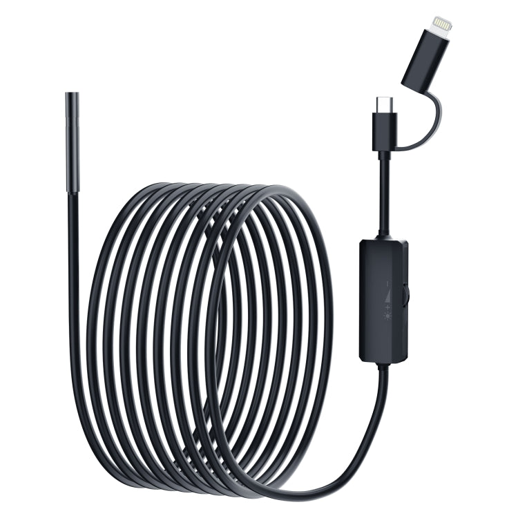 AN112 2 in 1 USB-C / Type-C + 8 Pin Interface 5.5mm HD Industry Endoscope, Length:3.5m Soft Tube -  by PMC TechLife | Online Shopping South Africa | PMC TechLife | Buy Now Pay Later Mobicred