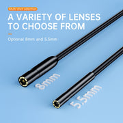 AN112 2 in 1 USB-C / Type-C + 8 Pin Interface 5.5mm HD Industry Endoscope, Length:5m Hard Tube