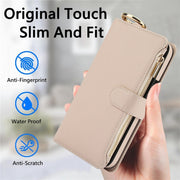 For Samsung Galaxy S24 5G Crossbody Ring Multifunctional Wallet Leather Phone Case(White)