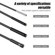 T20 4.3 inch IPS Screen 7.9mm Triple Camera IP67 Water-resistant Hard Cable Digital Endoscope, Length:1m(Black Orange)