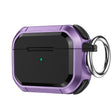 For AirPods Pro / Pro 2 Armor TPU + PC Earbuds Box Protective Case with Metal Buckle(Violet) - For AirPods Pro 2 by PMC Jewellery | Online Shopping South Africa | PMC Jewellery | Buy Now Pay Later Mobicred
