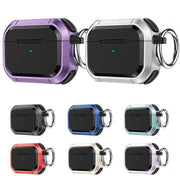For AirPods 3 Armor TPU + PC Earbuds Box Protective Case with Metal Buckle(Violet)