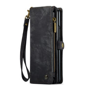 For Samsung Galaxy Z Fold6 5G CaseMe 008 Multifunctional Zipper Wallet Leather Phone Case with Lanyard(Black)