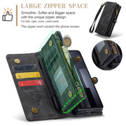 For Samsung Galaxy Z Fold6 5G CaseMe 008 Multifunctional Zipper Wallet Leather Phone Case with Lanyard(Black)