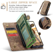 For Samsung Galaxy Z Fold6 5G CaseMe 008 Multifunctional Zipper Wallet Leather Phone Case with Lanyard(Brown)