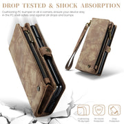 For Samsung Galaxy Z Fold6 5G CaseMe 008 Multifunctional Zipper Wallet Leather Phone Case with Lanyard(Brown)