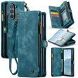 For Samsung Galaxy Z Fold6 5G CaseMe 008 Multifunctional Zipper Wallet Leather Phone Case with Lanyard(Blue) - free shipping - PMC Jewellery - Order now!