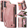 For Samsung Galaxy Z Fold6 5G CaseMe 008 Multifunctional Zipper Wallet Leather Phone Case with Lanyard(Pink) - free shipping - PMC Jewellery - Order now!