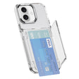 For iPhone 16 Card Holder Acrylic Hybrid TPU Phone Case(Transparent) - iPhone 16 Cases by PMC TechLife | Online Shopping South Africa | PMC TechLife | Buy Now Pay Later Mobicred