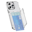 For iPhone 16 Pro Card Holder Acrylic Hybrid TPU Phone Case(Transparent) - iPhone 16 Pro Cases by PMC TechLife | Online Shopping South Africa | PMC TechLife | Buy Now Pay Later Mobicred