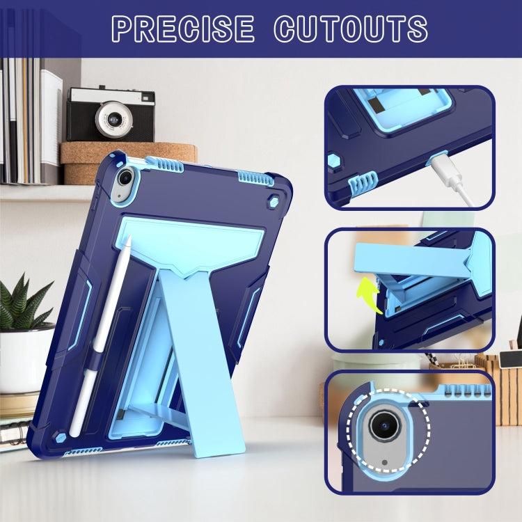 For iPad Air 11 2025 /  2024 T Holder Robot Silicone Hybrid PC Tablet Case(Navy Blue Blue) - iPad Air 11 2025 / 2024 Cases by PMC TechLife | Online Shopping South Africa | PMC TechLife | Buy Now Pay Later Mobicred