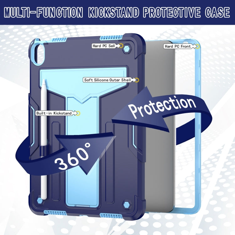 For iPad Air 11 2025 /  2024 T Holder Robot Silicone Hybrid PC Tablet Case(Navy Blue Blue) - iPad Air 11 2025 / 2024 Cases by PMC TechLife | Online Shopping South Africa | PMC TechLife | Buy Now Pay Later Mobicred