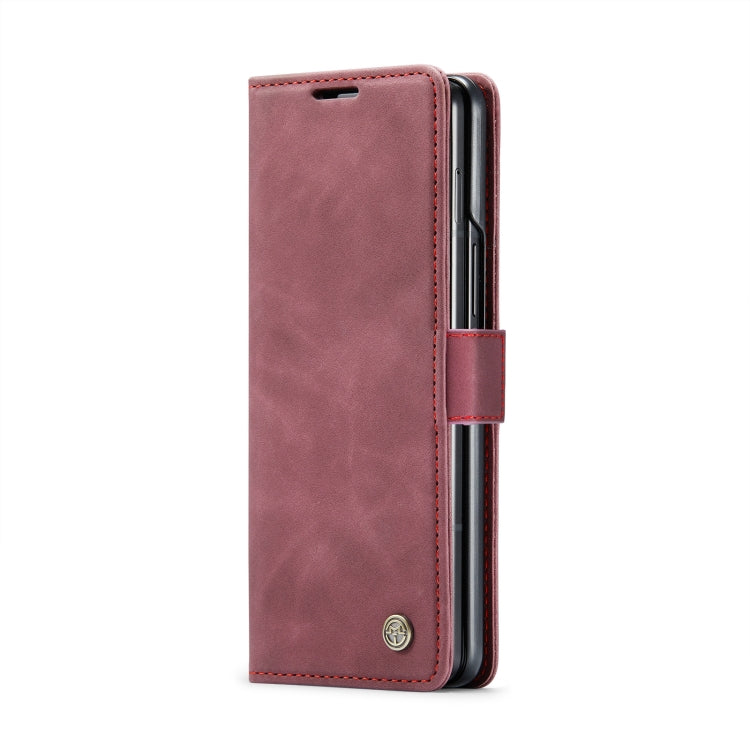 For Samsung Galaxy Z Fold6 5G CaseMe 013 Multifunctional Horizontal Flip Leather Phone Case(Wine Red)