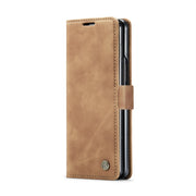 For Samsung Galaxy Z Fold6 5G CaseMe 013 Multifunctional Horizontal Flip Leather Phone Case(Brown)