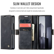 For Samsung Galaxy Z Fold6 5G CaseMe 013 Multifunctional Horizontal Flip Leather Phone Case(Black)