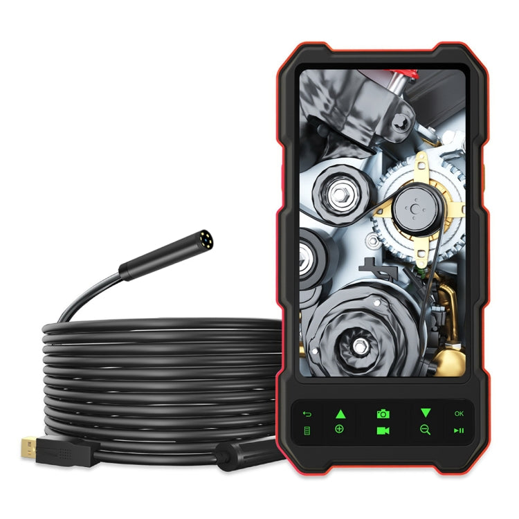 T21 4.5 inch IPS Color Screen 8mm Single Camera Split Hard Cable Industrial Endoscope, Length:5m(Black Red) -  by PMC TechLife | Online Shopping South Africa | PMC TechLife | Buy Now Pay Later Mobicred