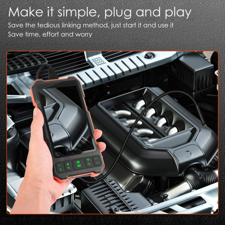 T21 4.5 inch IPS Color Screen 5.5mm Single Camera Split Hard Cable Industrial Endoscope, Length:5m(Black Red)