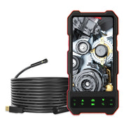 T21 4.5 inch IPS Color Screen 5.5mm Dual Camera Split Hard Cable Industrial Endoscope, Length:1m(Black Red)