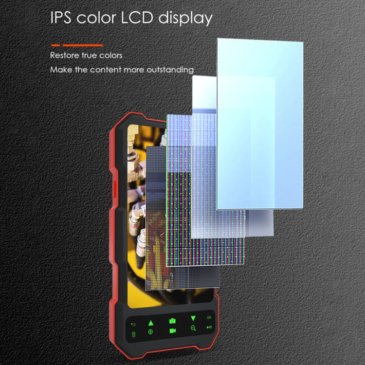 T21 4.5 inch IPS Color Screen 5.5mm Dual Camera Split Hard Cable Industrial Endoscope, Length:2m(Black Red) -  by PMC TechLife | Online Shopping South Africa | PMC TechLife | Buy Now Pay Later Mobicred