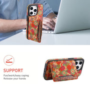 For iPhone 16 Pro MagSafe Detachable Card Slot Holder Phone Case(Red)