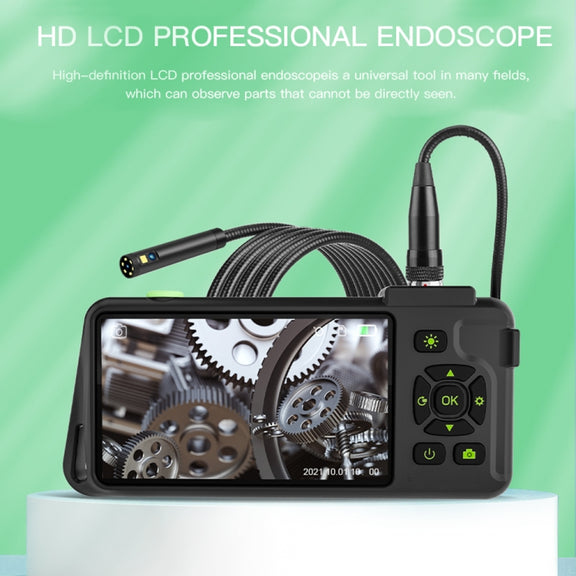T22 4.5 inch IPS Color Screen 8mm Single Camera Hard Cable Industrial Endoscope, Length:2m(Black Orange)