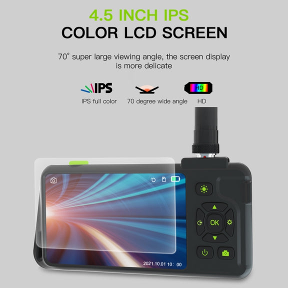 T22 4.5 inch IPS Color Screen 8mm Single Camera Hard Cable Industrial Endoscope, Length:2m(Black Orange)