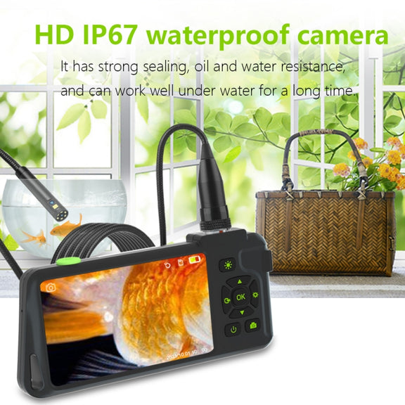 T22 4.5 inch IPS Color Screen 8mm Single Camera Hard Cable Industrial Endoscope, Length:2m(Black Orange)