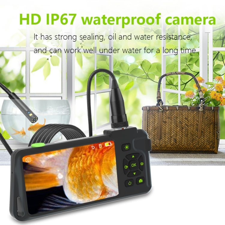 T22 4.5 inch IPS Color Screen 8mm Single Camera Hard Cable Industrial Endoscope, Length:2m(Black Orange)