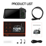 T22 4.5 inch IPS Color Screen 8mm Single Camera Hard Cable Industrial Endoscope, Length:2m(Black Orange)