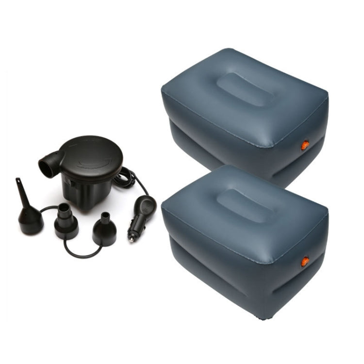 Z44Q1 2xSmall Square Stool + Car Pump Universal Car Travel Inflatable Stool - Seat Accessories by PMC TechLife | Online Shopping South Africa | PMC TechLife | Buy Now Pay Later Mobicred