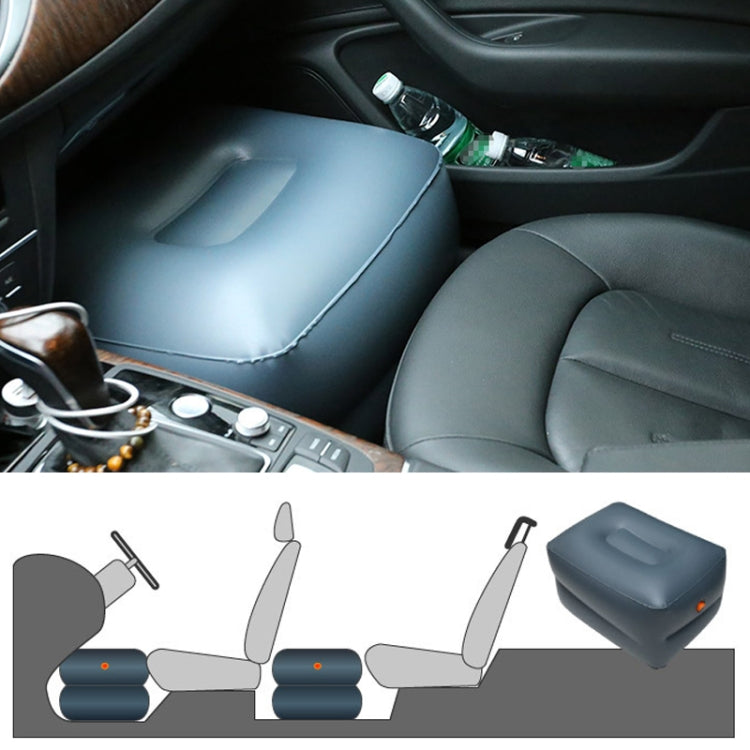 Z44Q1 2xSmall Square Stool + Car Pump Universal Car Travel Inflatable Stool - Seat Accessories by PMC TechLife | Online Shopping South Africa | PMC TechLife | Buy Now Pay Later Mobicred