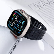 For Apple Watch Ultra 2 49mm Magnetic Stainless Steel Watch Band(Black)
