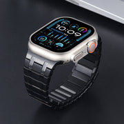 For Apple Watch Ultra 2 49mm Magnetic Stainless Steel Watch Band(Black)