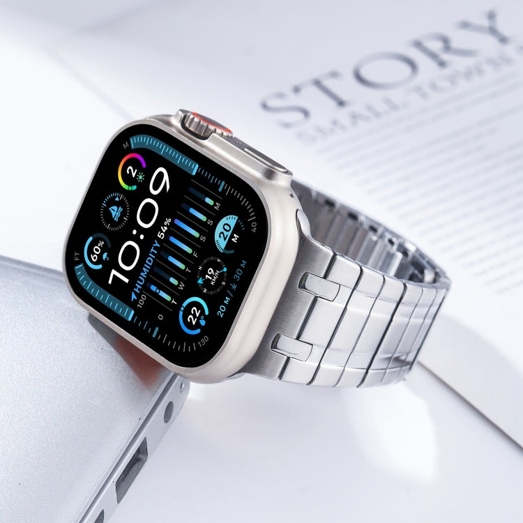 For Apple Watch Ultra 2 49mm Magnetic Stainless Steel Watch Band(Silver)