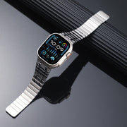 For Apple Watch Ultra 2 49mm Magnetic Stainless Steel Watch Band(Silver)