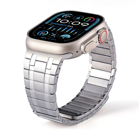 For Apple Watch SE 2022 44mm Magnetic Stainless Steel Watch Band(Silver)