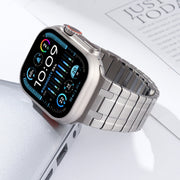 For Apple Watch Series 7 45mm Magnetic Stainless Steel Watch Band(Titanium Gold)