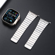 For Apple Watch Series 3 42mm Magnetic Stainless Steel Watch Band(Silver)