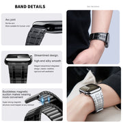 For Apple Watch SE 2022 44mm Magnetic Stainless Steel Watch Band(Titanium Grey)