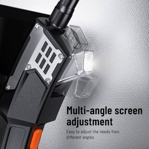 T27 5 inch IPS Color Screen 8mm Single Camera Handheld Hard Cable HD Industrial Endoscope, Length:2m(Orange Black)