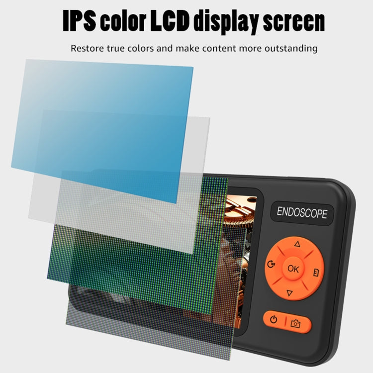 T29 5 inch IPS Screen 5.5mm Single Lens IP67 Water-resistant Industrial Endoscope With Bracket, Length:10m