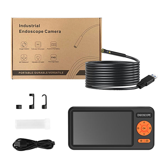 T29 5 inch IPS Screen 8mm Single Lens IP67 Water-resistant Industrial Endoscope With Bracket, Length:2m
